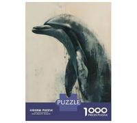 1000 Piece Jigsaw Puzzles for Adults Dolphin Harmony Teenager Puzzles Toy Wall Decor Birthday Present Unique Gifts for Birthday And Christmas 70x50cm/1000pcs