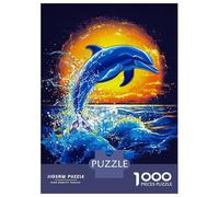1000 Piece Jigsaw Puzzles for Adults Dolphin Sunset Jump Adult Jigsaw Puzzle Toy Wall Decor Wall Decoration Unique Gifts for Birthday And Christmas 70x50cm/1000pcs
