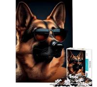 1000 Piece Jigsaw Puzzles for Adults Dope German Sheppard Help The Brain Exercise Improve Memory Educational Game for 14+ Puzzle Game Offered (50x75cm)