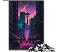 1000 Piece Jigsaw Puzzles for Adults Downtown Seattle cardboard Jigsaw Puzzles size 26x38cm DIY Home Decor Gift, Brain Teaser Game