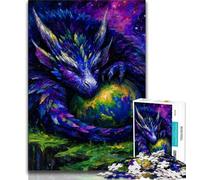 1000 Piece Jigsaw Puzzles for Adults Dragon And Earth,Help The Brain Exercise Addictive Toys to Cultivate Patience Artists Collection,Fine Art 38x26cm