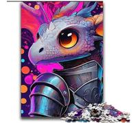 1000 Piece Jigsaw Puzzles for Adults Dragon Rider,Challenging Game And Family Play with Fully Interlocking Randomly Shaped Pieces 38X52CM