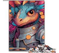 1000 Piece Jigsaw Puzzles for Adults Dragon Rider,Challenging Game And Family Play with Fully Interlocking Randomly Shaped Pieces 38X26CM