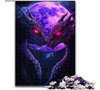 1000 Piece Jigsaw Puzzles for Adults Dragons Under The Moon Jigsaw Ideal for Lover, Perfect Christmas, New Year, Valentine's Gift (size : 26x38cm)