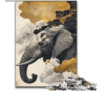 1000 Piece Jigsaw Puzzles for Adults Dramatic Moment Elephant Jigsaw Puzzles for Adults 50X75CM Birthday Gift Idea, Challenging Brain Teaser Game