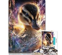 1000 Piece Jigsaw Puzzles for Adults Dreamy Duck Girl Puzzles for Adults,Fun Present & Activity for Home,Toy for Rainy Days 75x50cm