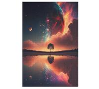 1000 Piece Jigsaw Puzzles for Adults - Dreamy Surreal Sunset - Children Puzzle Recycled Family (78×53cm)