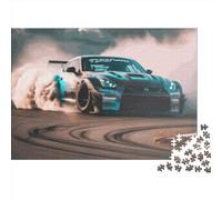 1000 Piece Jigsaw Puzzles for Adults Drift Car Gifts Creative Rectangular Puzzles,Wood Puzzle 1000pcs (75x50cm)