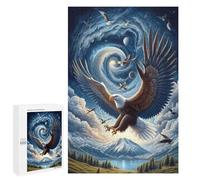 1000 Piece Jigsaw Puzzles for Adults | Eagle Under The Stars | Family Fun Jigsaws Puzzles 1000 Pieces for Adults Gifts 1000 PCS