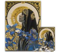 1000 Piece Jigsaw Puzzles for Adults Egyptian Woman with Lilies Wooden Puzzles Perfect for Halloween Christmas Birthday Gift 1000 PCS(38x26cm)