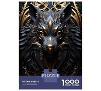1000 Piece Jigsaw Puzzles for Adults Elegant Golden Legend Wolf Teenager Puzzles Family Game Improve Memory Difficult And Challenge 38x26cm/1000pcs