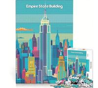 1000 Piece Jigsaw Puzzles for Adults Empire State Building, Practical Game, Improve Memory, Deal As Gifts for The Whole Family 50x75cm