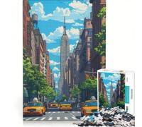 1000 Piece Jigsaw Puzzles for Adults Empire State New York, Relaxing Games, Train Your Brain And Hands, Unique Birthday And Xmas Gifts 50x75cm