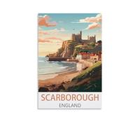 1000 Piece Jigsaw Puzzles for Adults，England Scarborough 1000 Piece Puzzle Classic Educational Games Beautiful Decoration Puzzle 70x50cm