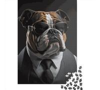 1000 Piece Jigsaw Puzzles for Adults English Bulldog Jigsaw Puzzle Adult Paper Puzzles Family Entertainment Toys 1000pcs (38x26cm)