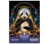 1000 Piece Jigsaw Puzzles for Adults Enlightenment of Panda Jigsaws for Adults Brain Teaser Game Stress Reliever for Is Ideal As A Gift 52x38cm/1000pcs