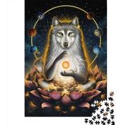 1000 Piece Jigsaw Puzzles for Adults Enlightenment Polar Wolf Jigsaw Puzzle Adult Paper Puzzles Family Entertainment Toys 1000pcs (38x26cm)