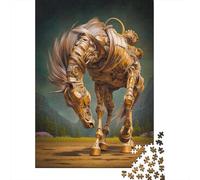 1000 Piece Jigsaw Puzzles for Adults Epic Horse Jigsaw Puzzle Steampunk Home Decoration Multi Colour Educational Games Fantasy & Mythology Therapeutic Fun 1000pcs (75x50cm)