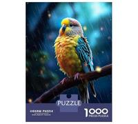 1000 Piece Jigsaw Puzzles for Adults Epic Rainy Budgie Bird Jigsaw Puzzle Anti-Stress Toys Home Decoration Difficult And Challenge 38x26cm/1000pcs