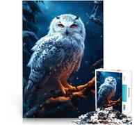 1000 Piece Jigsaw Puzzles for Adults Epic Snowy Snow Owl Denksportaufgabe für Tolle Geschenke und Spielzeuge38x26cm