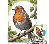 1000 Piece Jigsaw Puzzles for Adults European Robin, Relaxing Games, Train Your Brain And Hands, Unique Birthday And Xmas Gifts 38x26cm