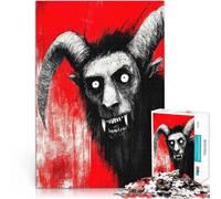 1000 Piece Jigsaw Puzzles for Adults Evil goat monster Made of cardboard for and from 14 years and over Toys Educational Games Antistress Gift of works of art。size：38x52cm/14.96x20.47inch