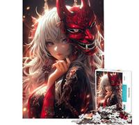 1000 Piece Jigsaw Puzzles for Adults Evil Ninja Girl Fun at Home Activities, Home Art Decor Brain Teaser Game for And from 14 Years And over (50x75cm)