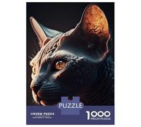 1000 Piece Jigsaw Puzzles for Adults Expression Cat Jigsaws for Adults Brain Teaser Game Stress Reliever for Is Ideal As A Gift 52x38cm/1000pcs