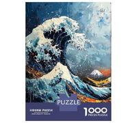 1000 Piece Jigsaw Puzzles for Adults Expressionist The Great Wave - Bold Contemporary Art Reinterpretation Adult Jigsaw Puzzle Toy Wall Decor Wall Decoration Unique Gifts for Birthday And Christmas 70