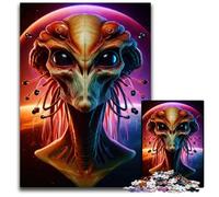 1000 Piece Jigsaw Puzzles for Adults Extraterrestrial AlienWooden Jigsaw Puzzles Brain Challenge Gift Educational Activity for Teenagers 1000 PCS(75x50cm)