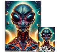 1000 Piece Jigsaw Puzzles for Adults Extraterrestrial AlienWooden Jigsaw Puzzles Brain Challenge Gift Educational Activity for Teenagers 1000 PCS(75x50cm)
