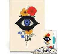 1000 Piece Jigsaw Puzzles for Adults Eye of Providence with Flowers, Practical Game, Improve Memory, Deal As Gifts for The Whole Family 38x52cm