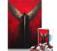 1000 Piece Jigsaw Puzzles for Adults Fantasy Angel Knight Puzzles for Adults,with Matching Poster And Trivia Sheet for Ages 14+ (size 38x26cm)