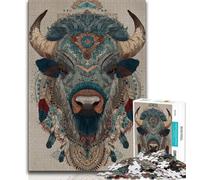 1000 Piece Jigsaw Puzzles for Adults Fantasy Bison Teenager Jigsaw,Learning Educational Toys Family Games Unique Birthday And Gifts (size 38x26cm)