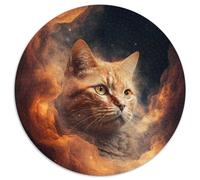 1000 Piece Jigsaw Puzzles for Adults Fantasy Cat Round Puzzles 1000 Pieces for Adults Gift for Men And Women, Daily & Special Occasion 67.5x67.5cm