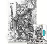 1000 Piece Jigsaw Puzzles for Adults Fantasy Cats Coloring Art, Relaxing Games, Train Your Brain And Hands, Unique Birthday And Xmas Gifts 38x52cm