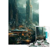 1000 Piece Jigsaw Puzzles for Adults Fantasy City I Help The Brain Exercise Improve Memory Educational Game for 14+ Puzzle Game Offered (38x26cm)