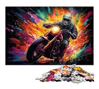 1000 Piece Jigsaw Puzzles for Adults Fantasy Colorful Racers Jigsaw for Gifts Family Game Stress Reliever Difficult Challenge Puzzle 1000pcs(75x50cm)