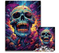 1000 Piece Jigsaw Puzzles for Adults Fantasy Colorful Skull Impossible Jigsaw Puzzles for Adults Erfect for Home Decor, Birthdays, Holidays, And Gifts 1000 PCS(75x50cm)
