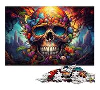 1000 Piece Jigsaw Puzzles for Adults Fantasy Colorful Skull Jigsaw for Gifts Stress Reliever Difficult Challenge 1000 PCS(38x26cm)