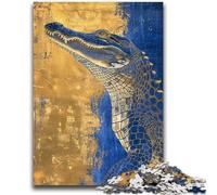 1000 Piece Jigsaw Puzzles for Adults Fantasy Crocodile 1000 Piece Jigsaw,Staycation Kill Time with Fully Interlocking Randomly Shaped Pieces (50x75cm)