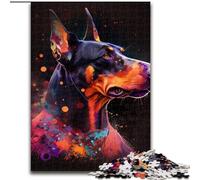 1000 Piece Jigsaw Puzzles for Adults Fantasy Doberman Pinscher 1000 Piece Jigsaw Artwork Decor Intelligence Toy for Family Indoor Games (Szie 50x75 cm)
