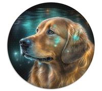 1000 Piece Jigsaw Puzzles for Adults Fantasy Dog Round Puzzles 1000 Pieces for Adults Gift for Men And Women, Daily & Special Occasion 67.5x67.5cm