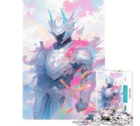 1000 Piece Jigsaw Puzzles for Adults Fantasy Knight in Armor for Educational Game Challenging Game Toys Gifts Birthday for The Whole Family (Size 38x26cm)