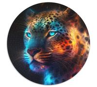 1000 Piece Jigsaw Puzzles for Adults Fantasy Leopard Round Puzzles 1000 Pieces for Adults Gift for Men And Women, Daily & Special Occasion 67.5x67.5cm