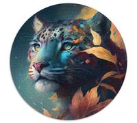 1000 Piece Jigsaw Puzzles for Adults Fantasy Leopard Round Puzzles 1000 Pieces for Adults Gift for Men And Women, Daily & Special Occasion 67.5x67.5cm