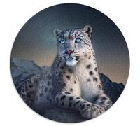 1000 Piece Jigsaw Puzzles for Adults Fantasy Leopard Round Puzzles for 1000 Piece Brain Teaser Game, Interactive Family Game, Suitable for Ages 14+ 67.5x67.5cm