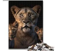 1000 Piece Jigsaw Puzzles for Adults Fantasy Lion Wooden Jigsaw Puzzles size 50x75cm DIY Home Decor Gift, Brain Teaser Game