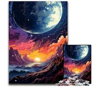 1000 Piece Jigsaw Puzzles for Adults Fantasy Planetary Landscape Challenging Puzzles Ideal for Family Fun, Relaxation 1000 PCS(75x50cm)