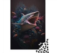 1000 Piece Jigsaw Puzzles for Adults Fantasy Shark 5 Jigsaw Puzzle Adult Wooden Puzzles Family Entertainment Toys 1000pcs (75x50cm)